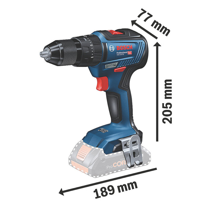 Bosch Cordless Combi Drill Brushless GSB18 V-55 18V 2.0Ah Li-lon Coolpack - Image 6