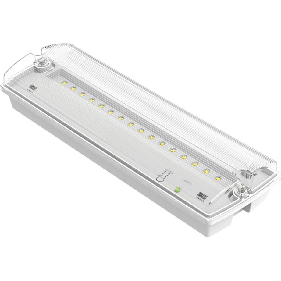 LED Bulkhead Light Outdoor Emergency Rectangular Daylight 300lm IP66 Modern 4.8W - Image 1