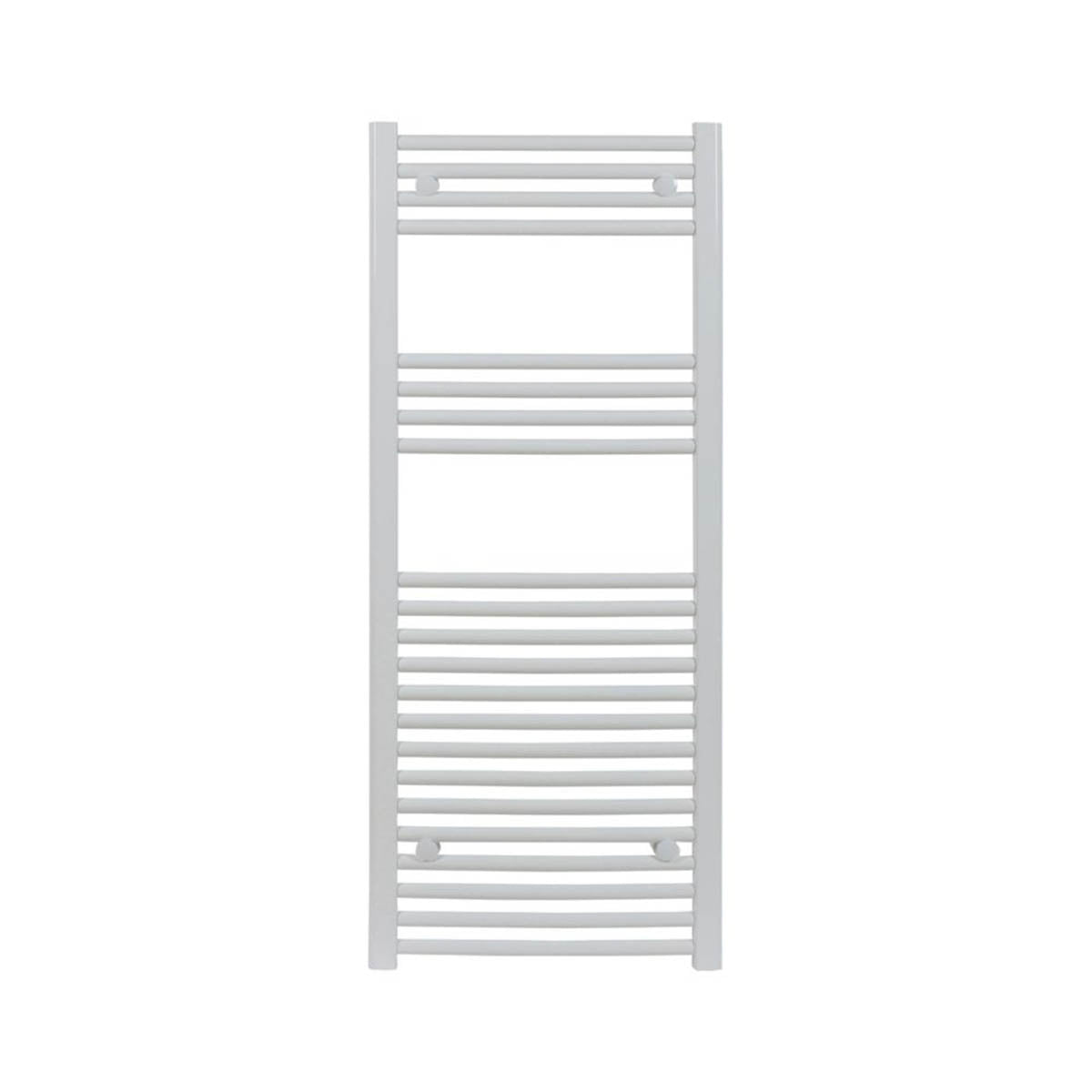 Flomasta Bathroom Towel Rail Radiator Curved White Tall 1808BTU 1200x500mm - Image 2