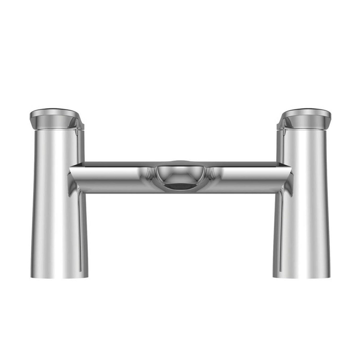 Swirl  Bath Mixer Tap Deck Mounted Lever 2 Tap Holes Kuhli Chrome 124mm - Image 2