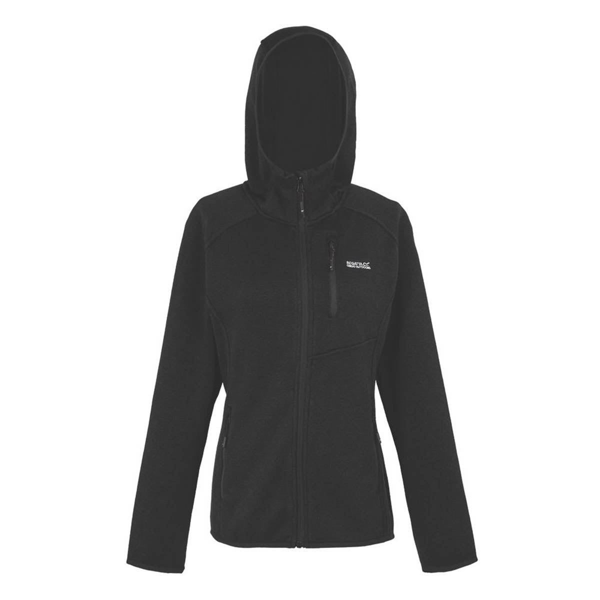 Regatta Fleece Hoodie Jacket Women Black Full Zip Workwear Jumper Size 14 - Image 1