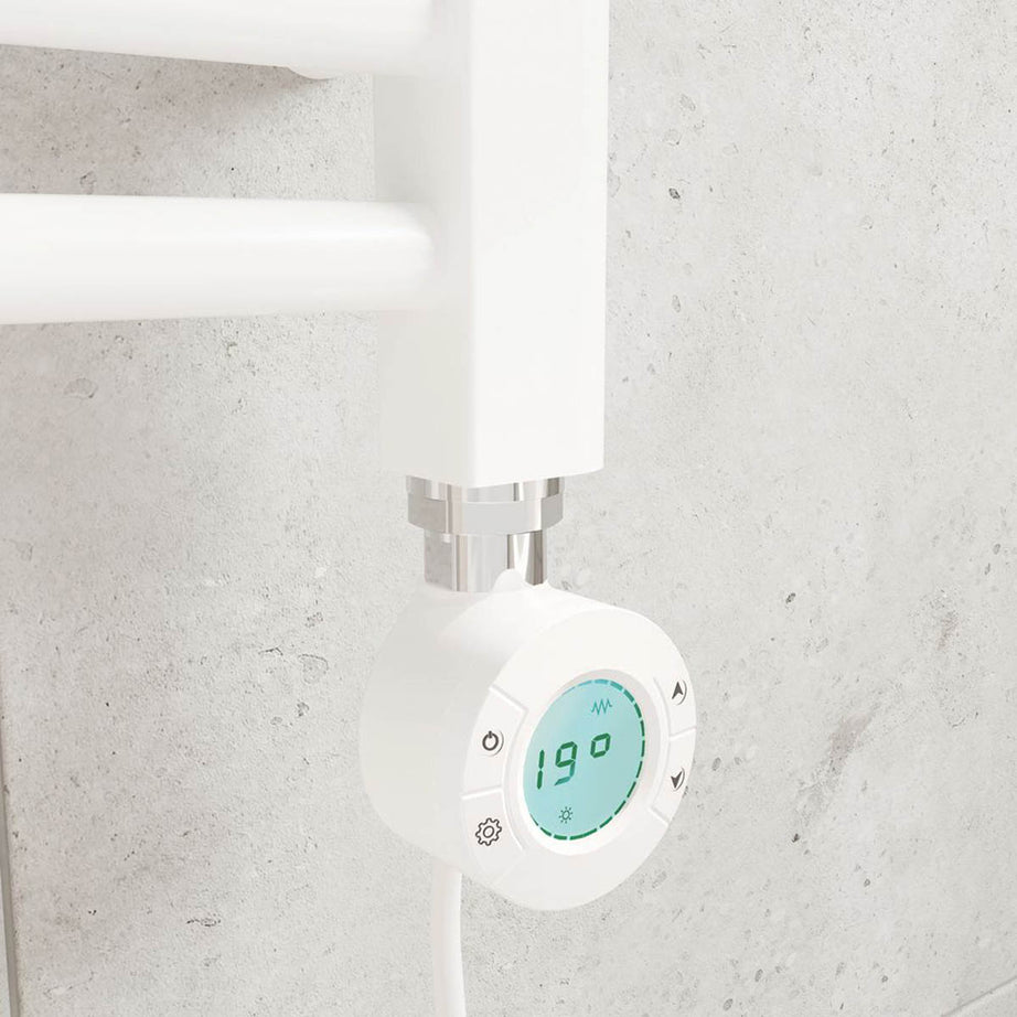 Flomasta Electric Towel Radiator Flat White Programmable 1000mm x 400mm 853BTU - Image 3