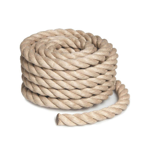 Rope Beige Twisted Polyhemp Abrasion-Resistant Durable Heavy Duty 32mm x 10m - Image 1