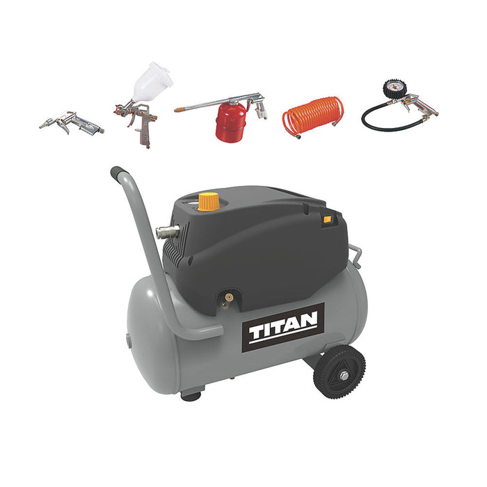 Titan Oil-Free Air Compressor TTB797CPR 5 Piece Accessory Kit 1200 W 220-240 V - Image 2