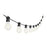 LED Festoon Sting Lights Black Outdoor Warm White 26lm Solar Powered Garden 6.1m - Image 3