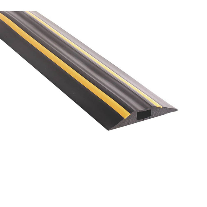 Cable Cover Medium Duty Floor Ramp Wires Protector Black Yellow PVC 3m (W)68 mm - Image 1