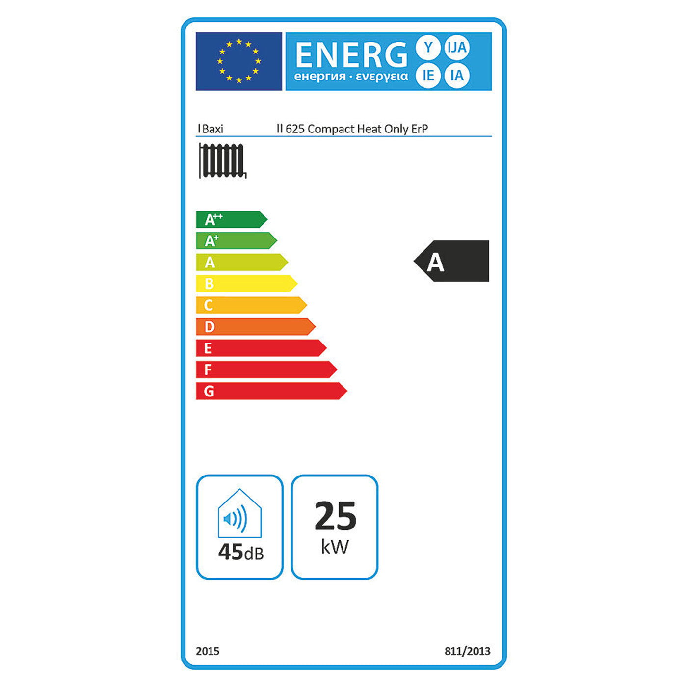 Baxi Gas Heat Only Condensing Boiler 25 kW 625 Top or Rear Flue Outlet —  iForce Market