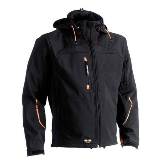 Herock Softshell Jacket Mens Black Waterproof Windproof Hood Large 47" Chest - Image 1