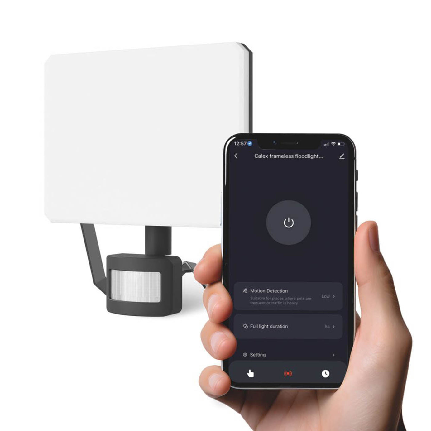 Calex  Outdoor LED Smart Frameless Floodlight Black 24W 2500lm - Image 3