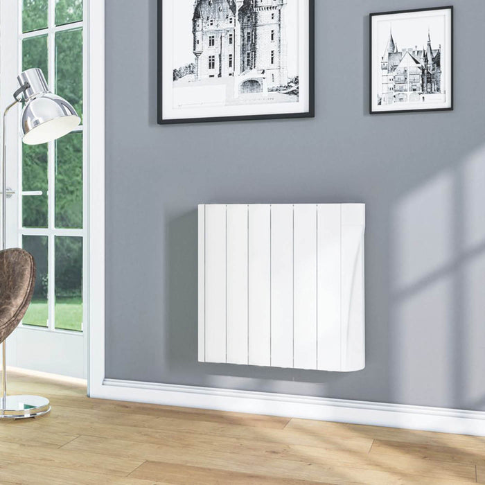 Oil-Filled Electric Radiator Wall-Mounted Smart Wi-Fi Digital White Timer 750W - Image 3