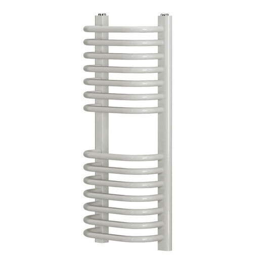Blyss Towel Radiator Rail Curved D-Bar White Ladder Warmer Central Heating 302W - Image 1