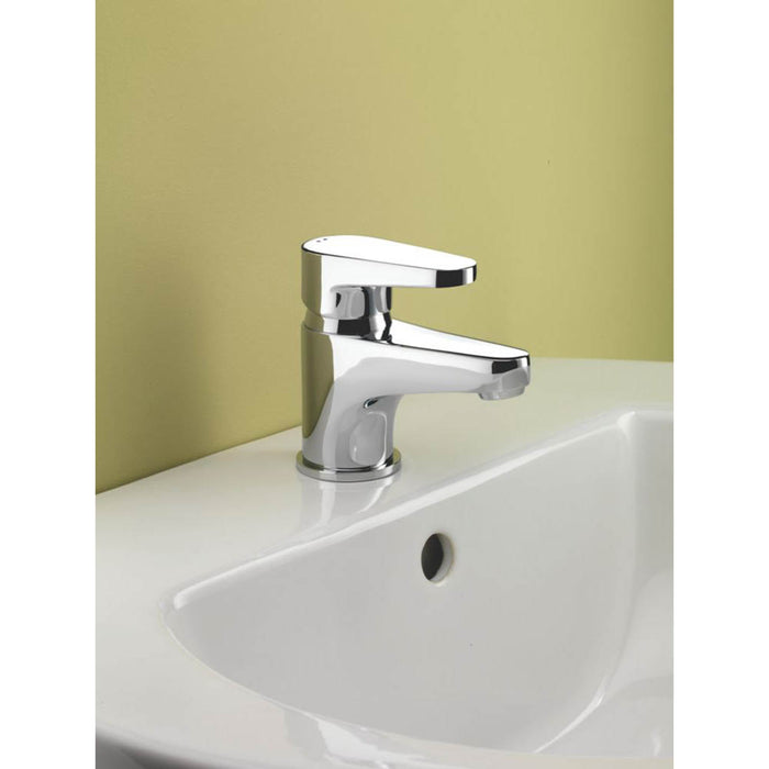 Bathroom Tap Basin Mono Mixer With Clicker Waste Chrome Plated Brass Modern - Image 3