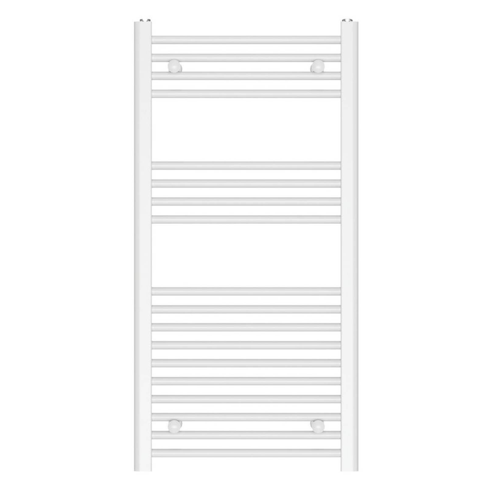 Towel Rail Radiator White Steel Bathroom Warmer Ladder 446W (H)1000x(W)500mm - Image 1