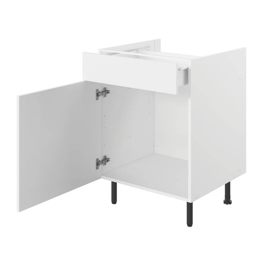 Kitchen Base Unit Cabinet Matt White Door Drawer Storage Cupboard 60x59x86cm - Image 4
