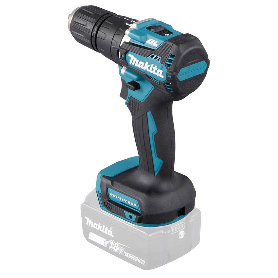 Makita Combi Drill Cordless 18V Li-Ion DHP487Z Brushless Compact Body Only - Image 2