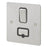 Fused Spur Switched Brushed Stainless Steel with Black Inserts Screwed 13A - Image 2